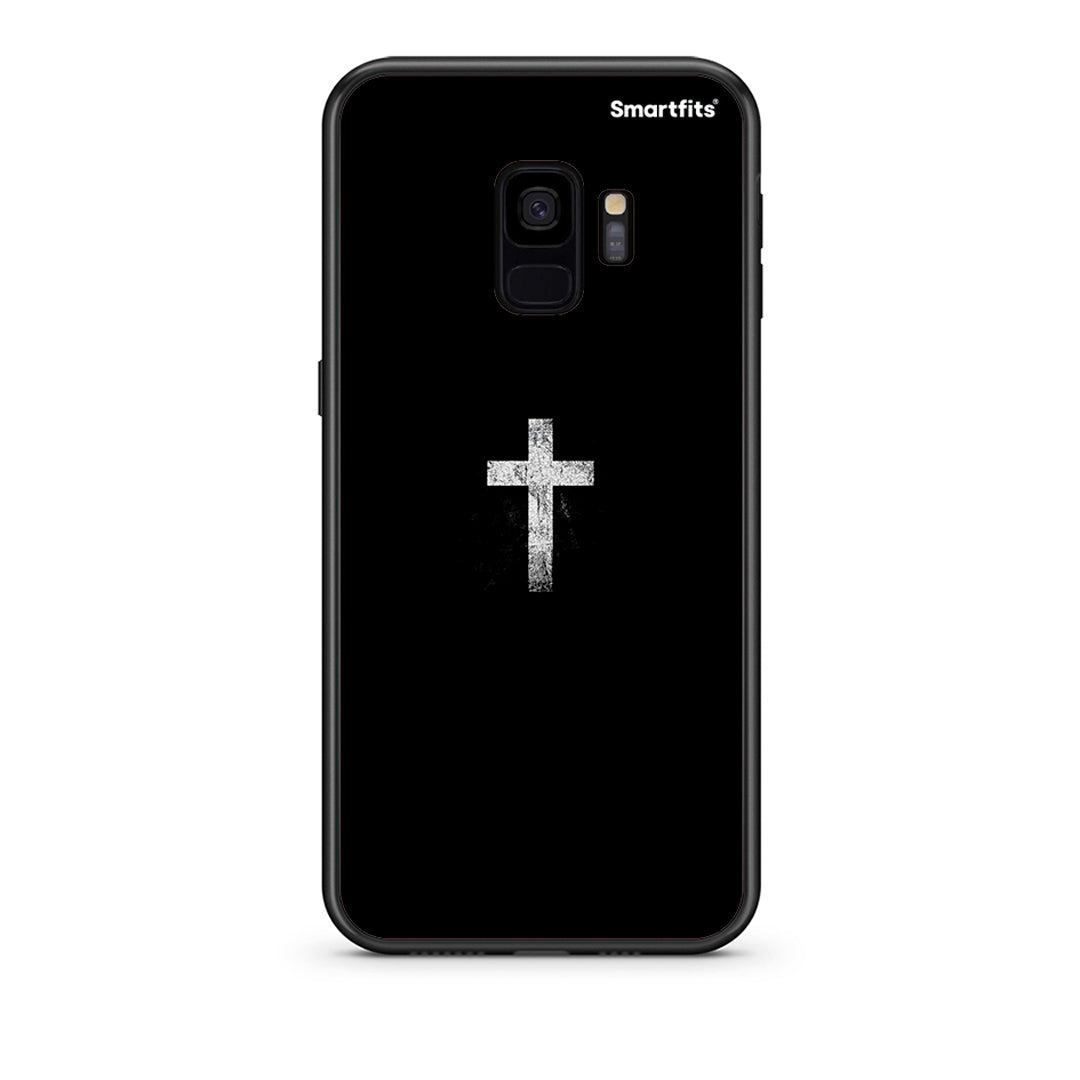 samsung s9 White Cross θήκη από τη Smartfits με σχέδιο στο πίσω μέρος και μαύρο περίβλημα | Smartphone case with colorful back and black bezels by Smartfits