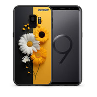 Thumbnail for Θήκη Samsung S9 Yellow Daisies από τη Smartfits με σχέδιο στο πίσω μέρος και μαύρο περίβλημα | Samsung S9 Yellow Daisies case with colorful back and black bezels