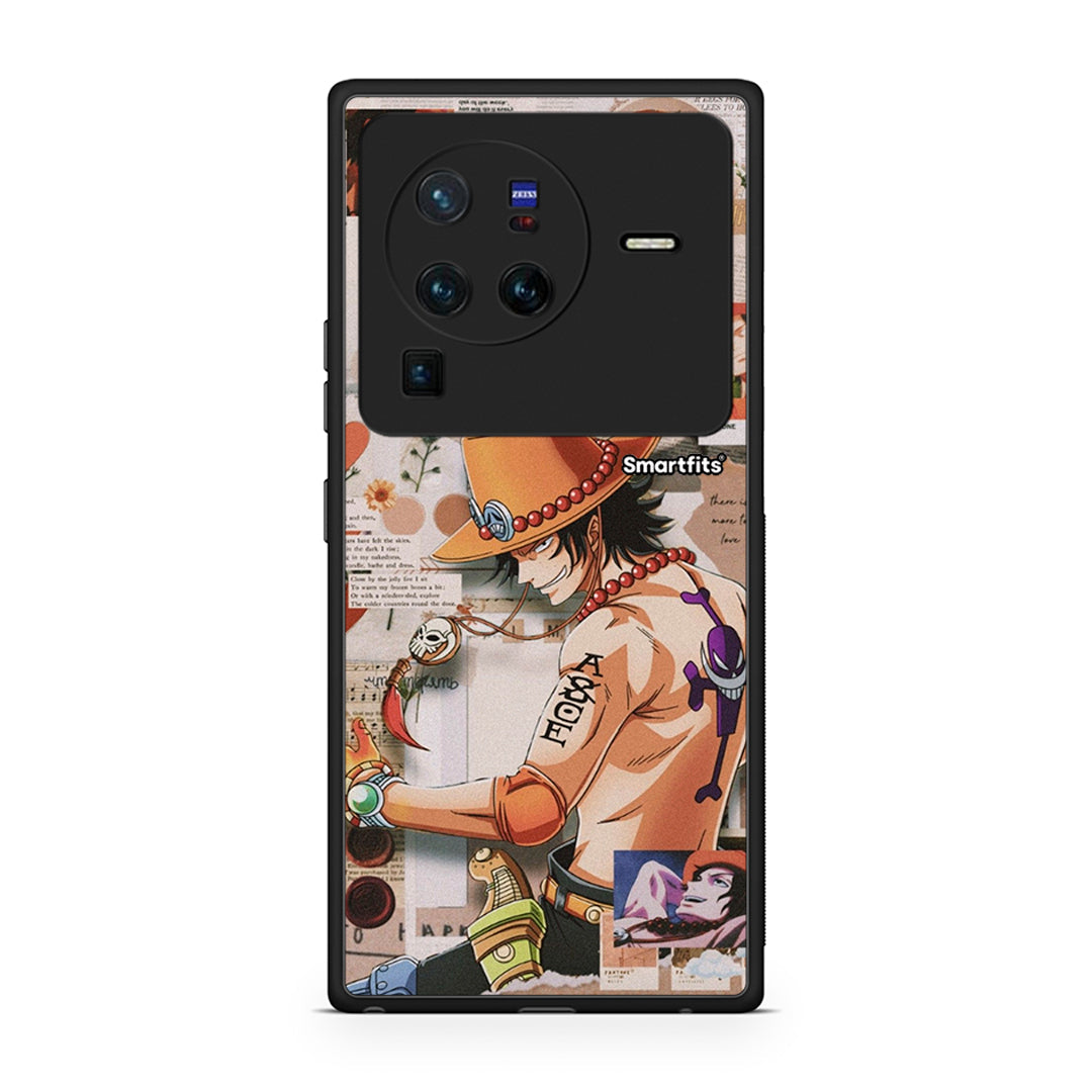 Vivo X80 Pro 5G Anime Collage θήκη από τη Smartfits με σχέδιο στο πίσω μέρος και μαύρο περίβλημα | Smartphone case with colorful back and black bezels by Smartfits