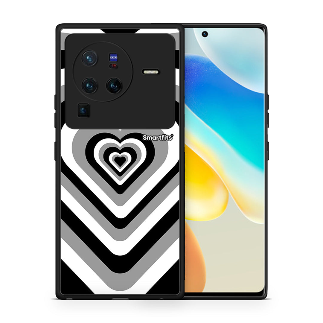 Θήκη Vivo X80 Pro 5G Black Hearts από τη Smartfits με σχέδιο στο πίσω μέρος και μαύρο περίβλημα | Vivo X80 Pro 5G Black Hearts case with colorful back and black bezels