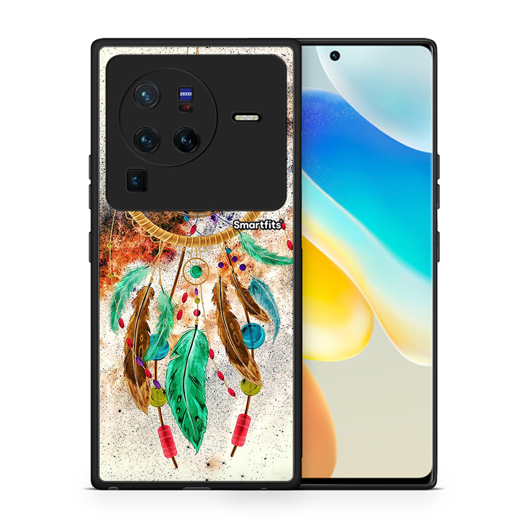 Θήκη Vivo X80 Pro 5G DreamCatcher Boho από τη Smartfits με σχέδιο στο πίσω μέρος και μαύρο περίβλημα | Vivo X80 Pro 5G DreamCatcher Boho case with colorful back and black bezels