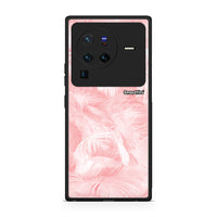 Thumbnail for 33 - Vivo X80 Pro 5G Pink Feather Boho case, cover, bumper