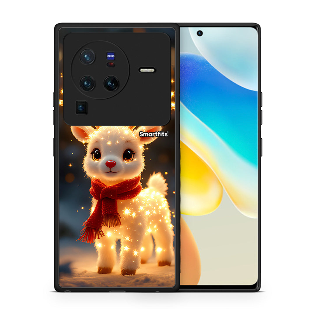 Θήκη Vivo X80 Pro 5G Christmas Cutie από τη Smartfits με σχέδιο στο πίσω μέρος και μαύρο περίβλημα | Vivo X80 Pro 5G Christmas Cutie case with colorful back and black bezels