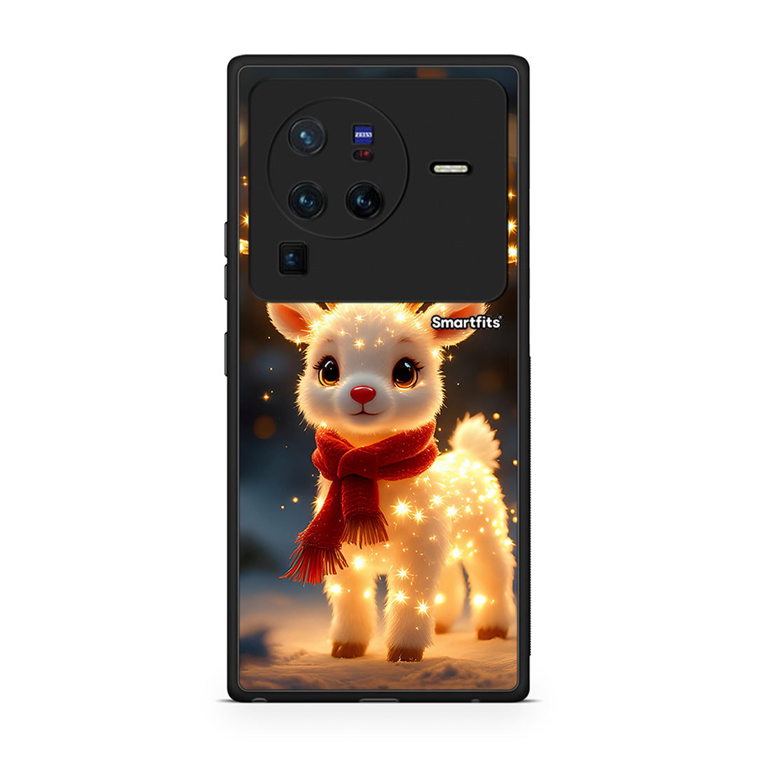 Vivo X80 Pro 5G Christmas Cutie θήκη από τη Smartfits με σχέδιο στο πίσω μέρος και μαύρο περίβλημα | Smartphone case with colorful back and black bezels by Smartfits