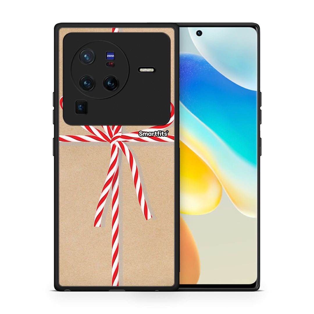 Θήκη Vivo X80 Pro 5G Christmas Gift από τη Smartfits με σχέδιο στο πίσω μέρος και μαύρο περίβλημα | Vivo X80 Pro 5G Christmas Gift case with colorful back and black bezels