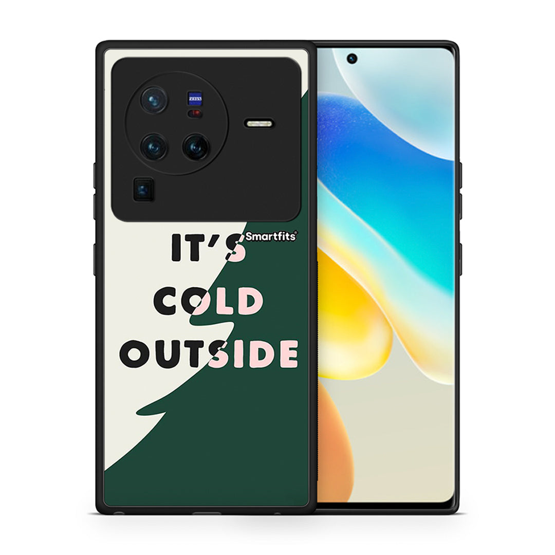 Θήκη Vivo X80 Pro 5G Cold Outside από τη Smartfits με σχέδιο στο πίσω μέρος και μαύρο περίβλημα | Vivo X80 Pro 5G Cold Outside case with colorful back and black bezels