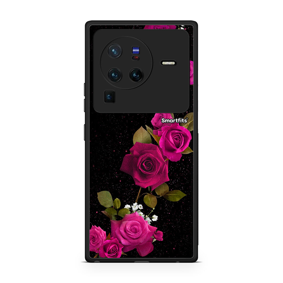 4 - Vivo X80 Pro 5G Red Roses Flower case, cover, bumper