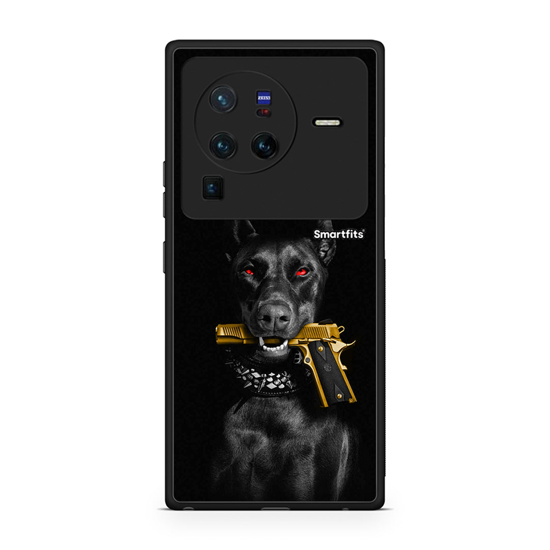 Vivo X80 Pro 5G Golden Gun Θήκη Αγίου Βαλεντίνου από τη Smartfits με σχέδιο στο πίσω μέρος και μαύρο περίβλημα | Smartphone case with colorful back and black bezels by Smartfits