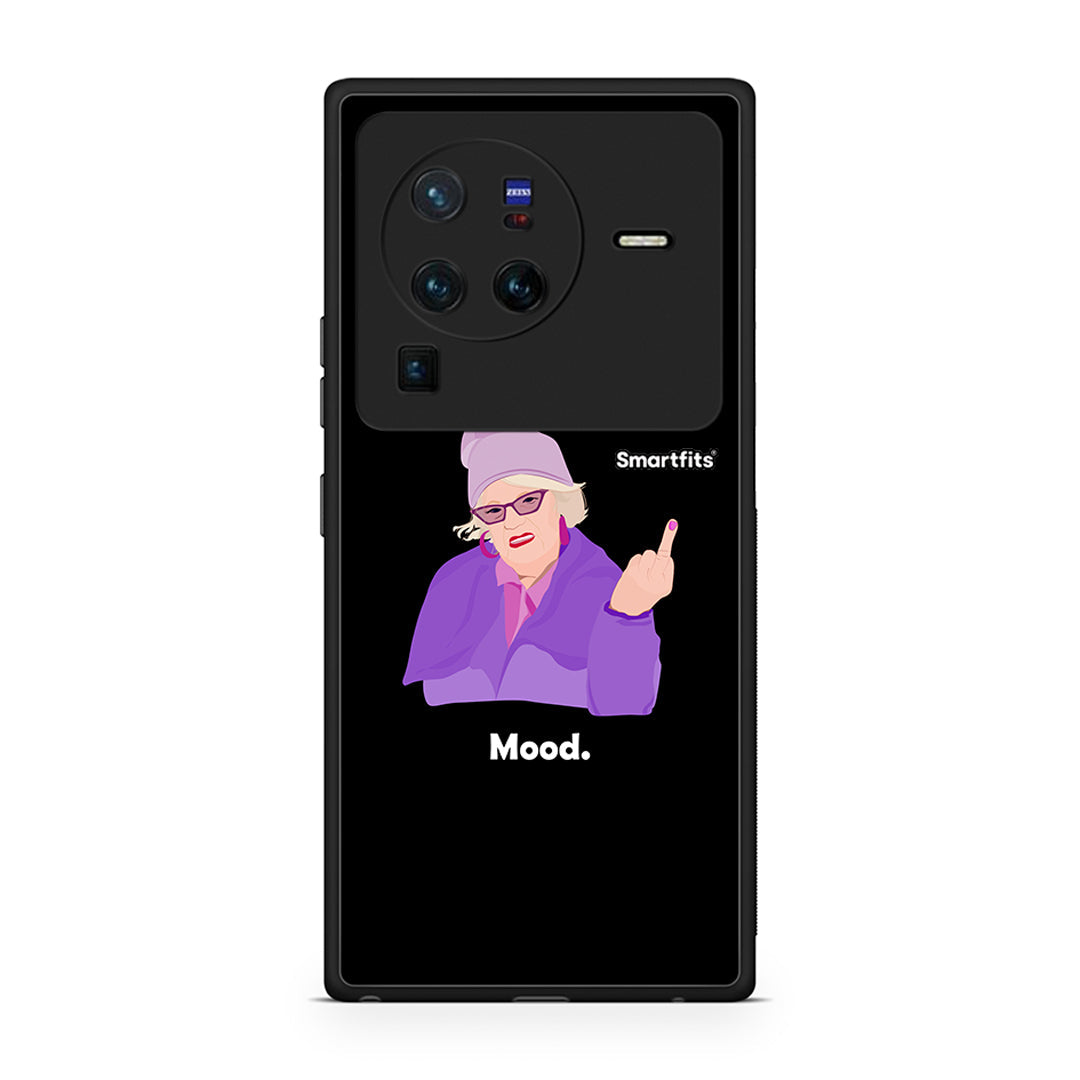 Vivo X80 Pro 5G Grandma Mood Black θήκη από τη Smartfits με σχέδιο στο πίσω μέρος και μαύρο περίβλημα | Smartphone case with colorful back and black bezels by Smartfits