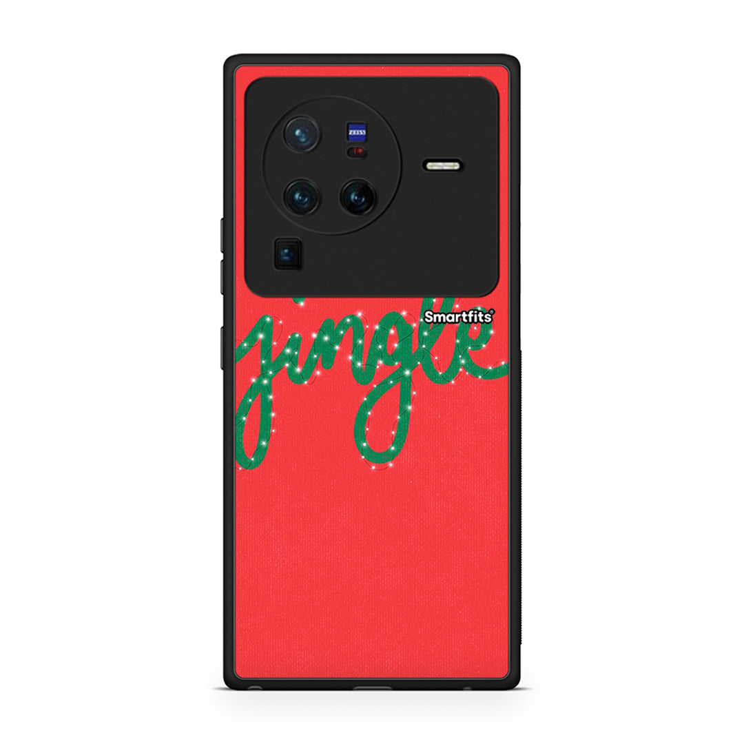 Vivo X80 Pro 5G Jingle Xmas θήκη από τη Smartfits με σχέδιο στο πίσω μέρος και μαύρο περίβλημα | Smartphone case with colorful back and black bezels by Smartfits