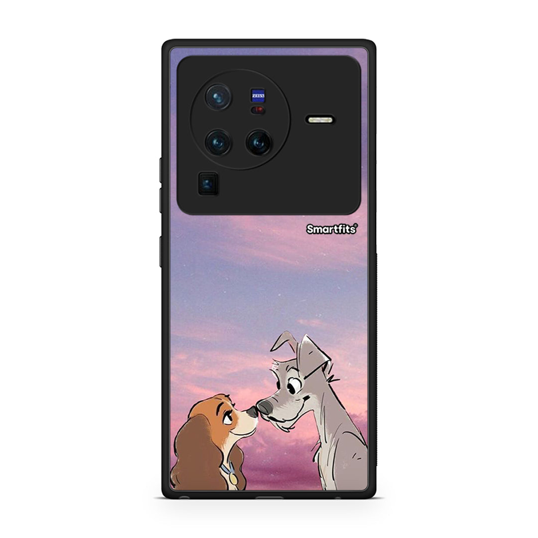 Vivo X80 Pro 5G Lady And Tramp θήκη από τη Smartfits με σχέδιο στο πίσω μέρος και μαύρο περίβλημα | Smartphone case with colorful back and black bezels by Smartfits