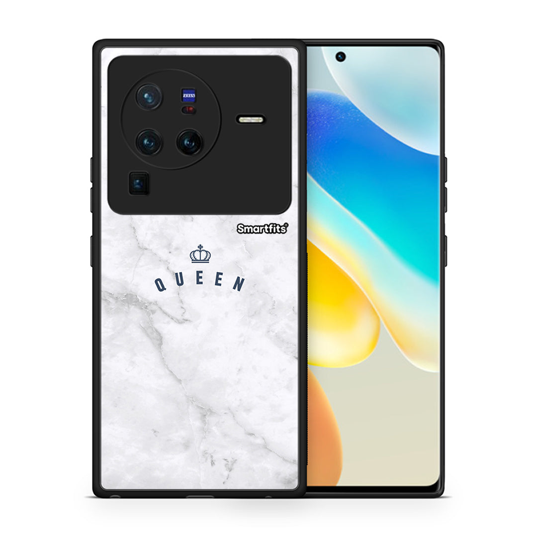 Θήκη Vivo X80 Pro 5G Queen Marble από τη Smartfits με σχέδιο στο πίσω μέρος και μαύρο περίβλημα | Vivo X80 Pro 5G Queen Marble case with colorful back and black bezels