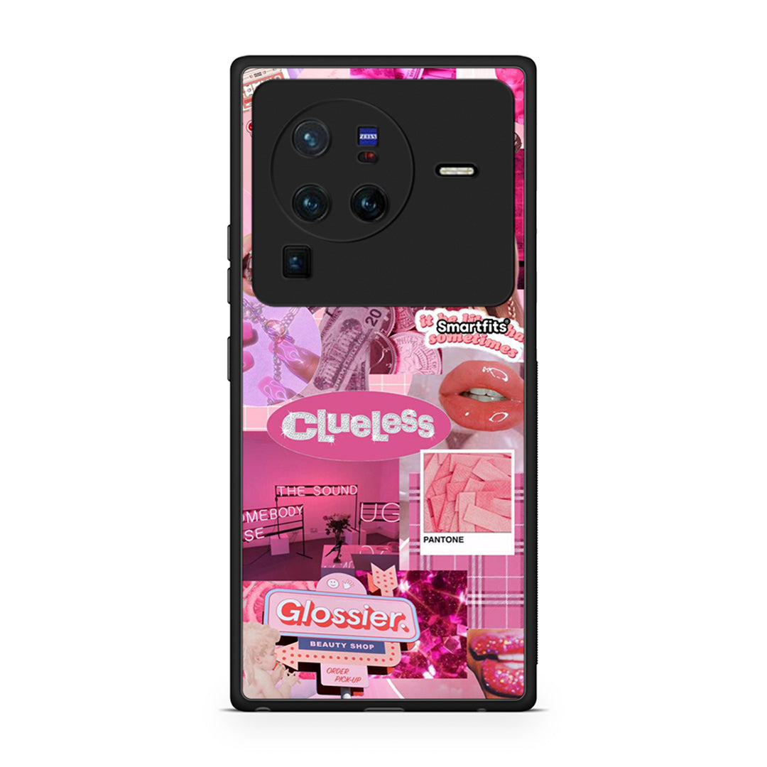 Vivo X80 Pro 5G Pink Love Θήκη Αγίου Βαλεντίνου από τη Smartfits με σχέδιο στο πίσω μέρος και μαύρο περίβλημα | Smartphone case with colorful back and black bezels by Smartfits