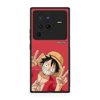 Thumbnail for Vivo X80 Pro 5G Pirate Luffy Θήκη από τη Smartfits με σχέδιο στο πίσω μέρος και μαύρο περίβλημα | Smartphone case with colorful back and black bezels by Smartfits