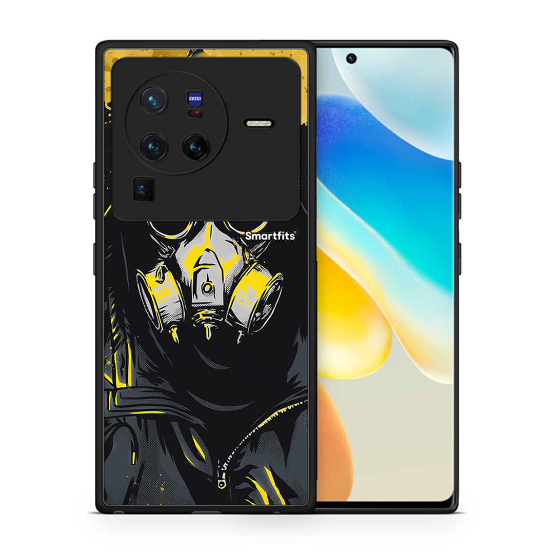 Θήκη Vivo X80 Pro 5G Mask PopArt από τη Smartfits με σχέδιο στο πίσω μέρος και μαύρο περίβλημα | Vivo X80 Pro 5G Mask PopArt case with colorful back and black bezels