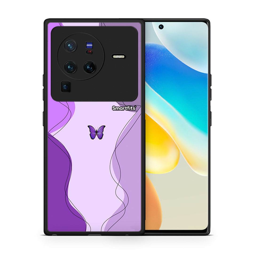 Purple Mariposa - Vivo X80 Pro 5G θήκη