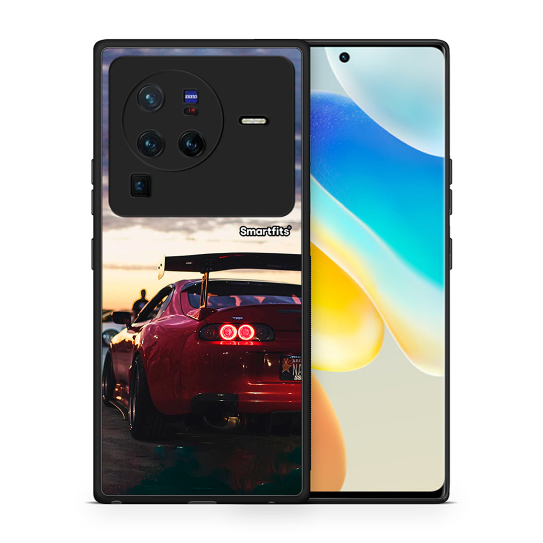 Θήκη Vivo X80 Pro 5G Racing Supra από τη Smartfits με σχέδιο στο πίσω μέρος και μαύρο περίβλημα | Vivo X80 Pro 5G Racing Supra case with colorful back and black bezels