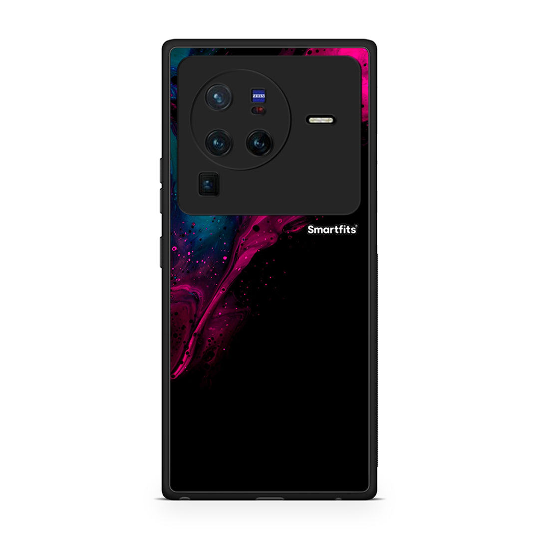 4 - Vivo X80 Pro 5G Pink Black Watercolor case, cover, bumper