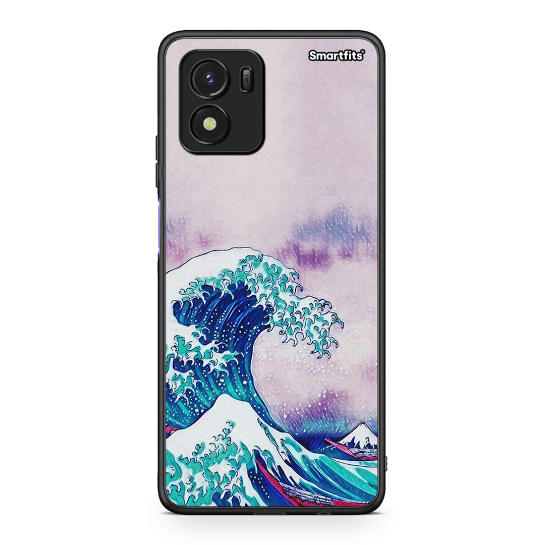 Vivo Y01 / Y15s Blue Waves θήκη από τη Smartfits με σχέδιο στο πίσω μέρος και μαύρο περίβλημα | Smartphone case with colorful back and black bezels by Smartfits