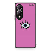 Thumbnail for Vivo Y17s Blue Eye Pink θήκη από τη Smartfits με σχέδιο στο πίσω μέρος και μαύρο περίβλημα | Smartphone case with colorful back and black bezels by Smartfits