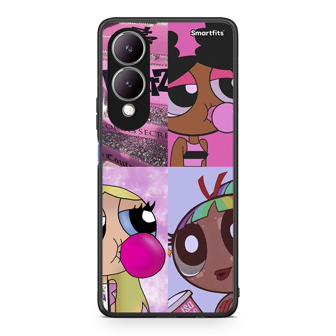 Vivo Y17s Bubble Girls Θήκη Αγίου Βαλεντίνου από τη Smartfits με σχέδιο στο πίσω μέρος και μαύρο περίβλημα | Smartphone case with colorful back and black bezels by Smartfits