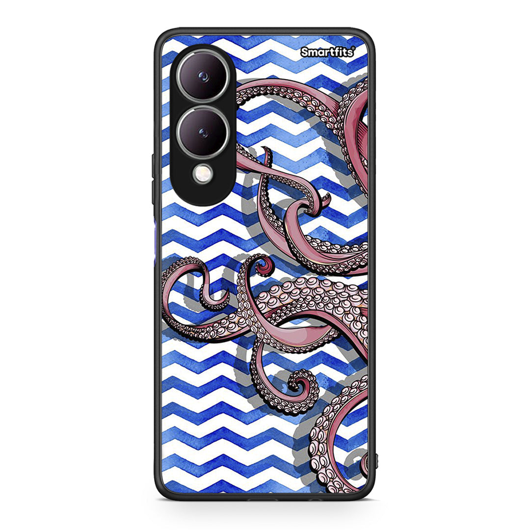 Vivo Y17s Chevron Devilfish θήκη από τη Smartfits με σχέδιο στο πίσω μέρος και μαύρο περίβλημα | Smartphone case with colorful back and black bezels by Smartfits
