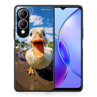 Thumbnail for Θήκη Vivo Y17s Duck Face από τη Smartfits με σχέδιο στο πίσω μέρος και μαύρο περίβλημα | Vivo Y17s Duck Face case with colorful back and black bezels