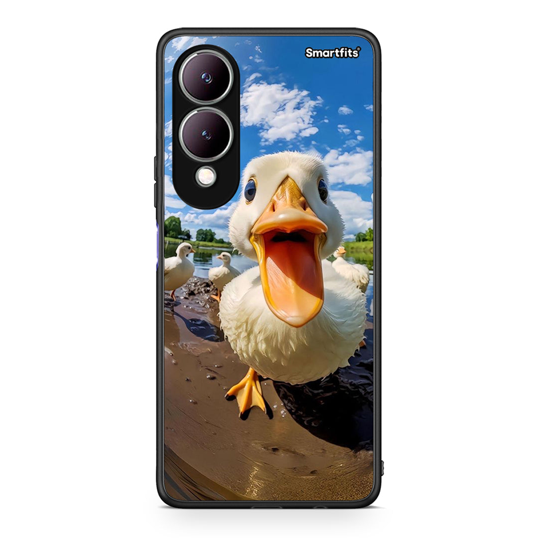 Vivo Y17s Duck Face θήκη από τη Smartfits με σχέδιο στο πίσω μέρος και μαύρο περίβλημα | Smartphone case with colorful back and black bezels by Smartfits