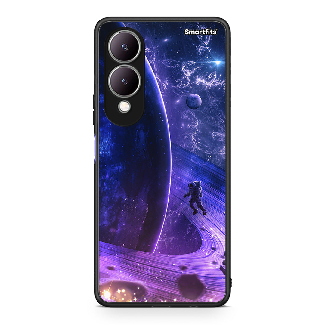 Vivo Y17s Lost Astronaut θήκη από τη Smartfits με σχέδιο στο πίσω μέρος και μαύρο περίβλημα | Smartphone case with colorful back and black bezels by Smartfits