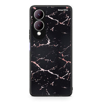 Thumbnail for 4 - Vivo Y17s Black Rosegold Marble case, cover, bumper