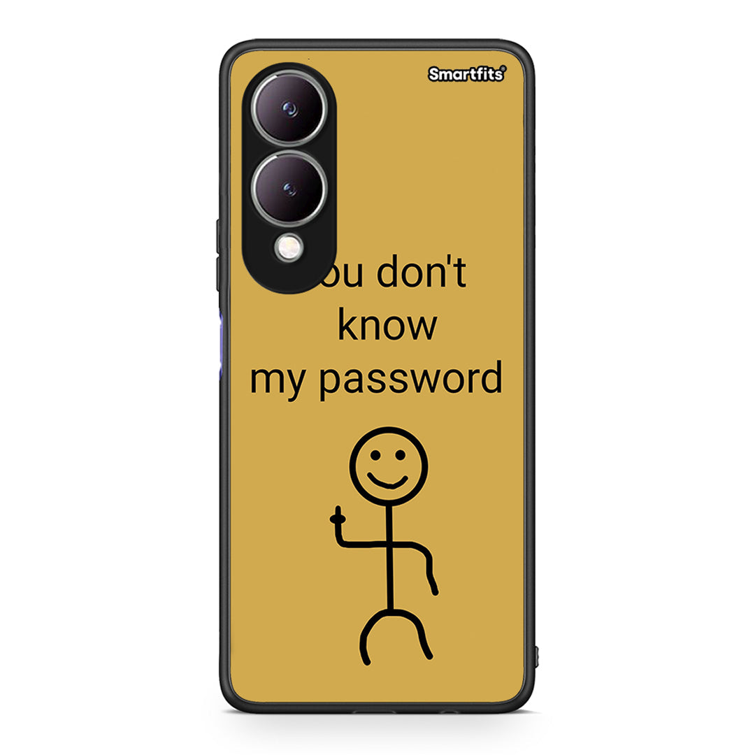 Vivo Y17s My Password Θήκη από τη Smartfits με σχέδιο στο πίσω μέρος και μαύρο περίβλημα | Smartphone case with colorful back and black bezels by Smartfits