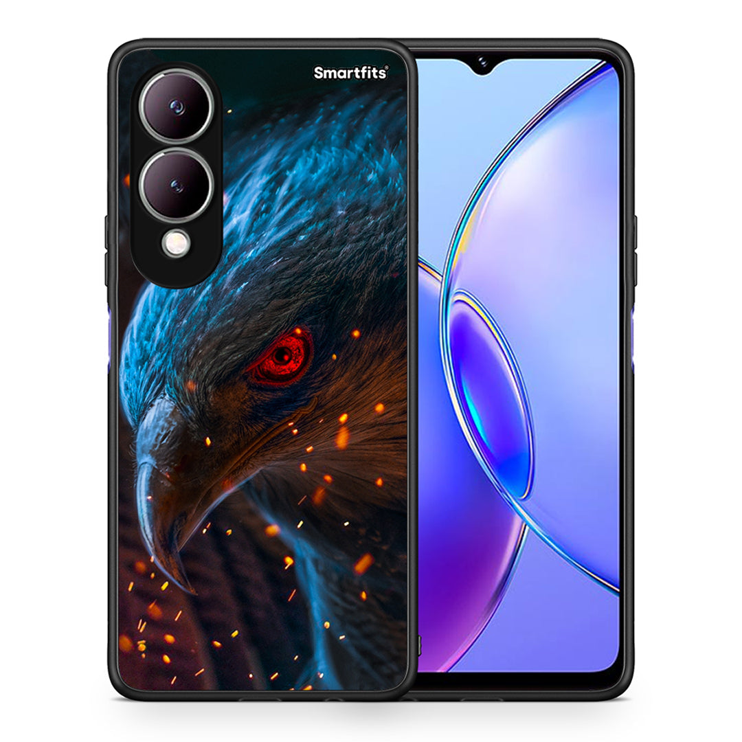 Θήκη Vivo Y17s Eagle PopArt από τη Smartfits με σχέδιο στο πίσω μέρος και μαύρο περίβλημα | Vivo Y17s Eagle PopArt case with colorful back and black bezels