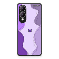 Thumbnail for Vivo Y17s Purple Mariposa Θήκη Αγίου Βαλεντίνου από τη Smartfits με σχέδιο στο πίσω μέρος και μαύρο περίβλημα | Smartphone case with colorful back and black bezels by Smartfits