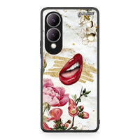 Thumbnail for Vivo Y17s Red Lips θήκη από τη Smartfits με σχέδιο στο πίσω μέρος και μαύρο περίβλημα | Smartphone case with colorful back and black bezels by Smartfits