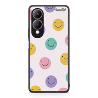 Thumbnail for Vivo Y17s Smiley Faces θήκη από τη Smartfits με σχέδιο στο πίσω μέρος και μαύρο περίβλημα | Smartphone case with colorful back and black bezels by Smartfits