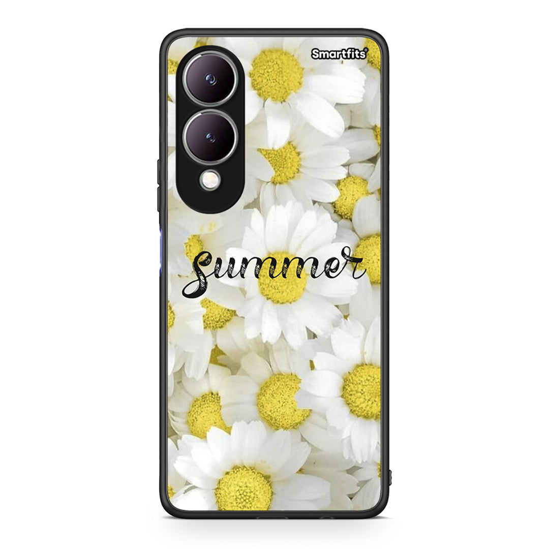 Vivo Y17s Summer Daisies Θήκη από τη Smartfits με σχέδιο στο πίσω μέρος και μαύρο περίβλημα | Smartphone case with colorful back and black bezels by Smartfits