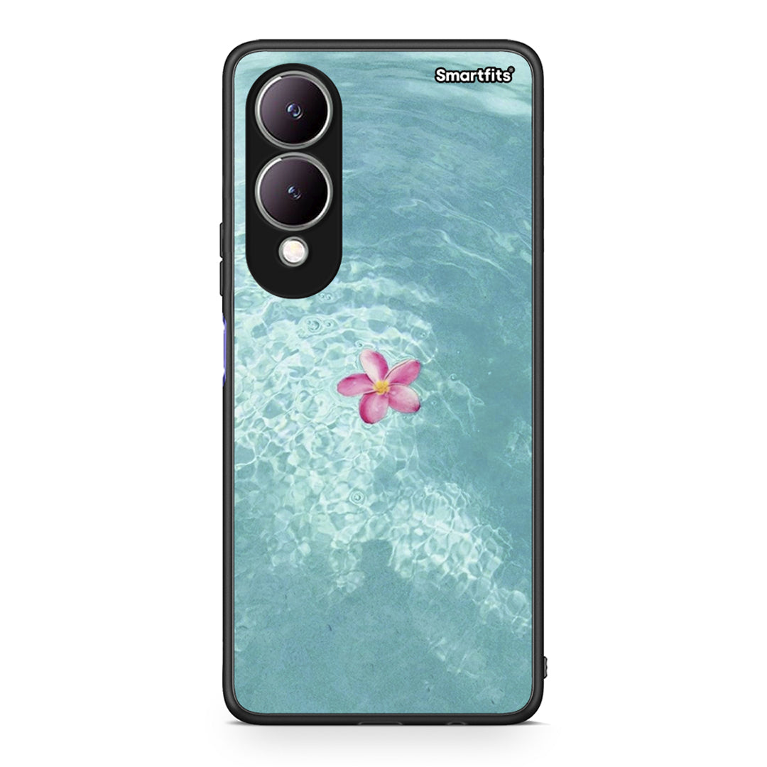 Vivo Y17s Water Flower Θήκη από τη Smartfits με σχέδιο στο πίσω μέρος και μαύρο περίβλημα | Smartphone case with colorful back and black bezels by Smartfits