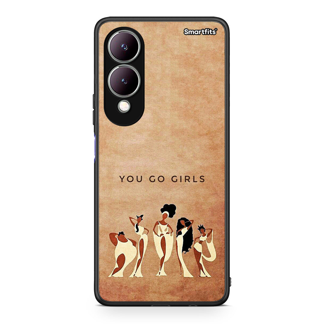 Vivo Y17s You Go Girl θήκη από τη Smartfits με σχέδιο στο πίσω μέρος και μαύρο περίβλημα | Smartphone case with colorful back and black bezels by Smartfits