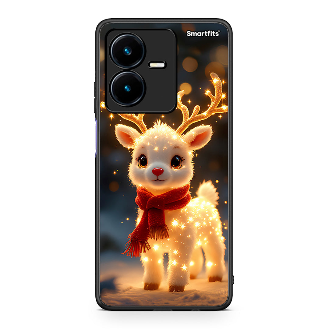 Vivo Y22s Christmas Cutie θήκη από τη Smartfits με σχέδιο στο πίσω μέρος και μαύρο περίβλημα | Smartphone case with colorful back and black bezels by Smartfits