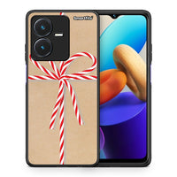 Thumbnail for Θήκη Vivo Y22s Christmas Gift από τη Smartfits με σχέδιο στο πίσω μέρος και μαύρο περίβλημα | Vivo Y22s Christmas Gift case with colorful back and black bezels