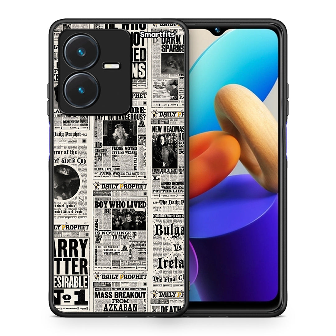 Θήκη Vivo Y22s Harry Paper από τη Smartfits με σχέδιο στο πίσω μέρος και μαύρο περίβλημα | Vivo Y22s Harry Paper case with colorful back and black bezels