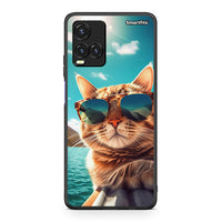 Thumbnail for Vivo Y33s / Y21s / Y21 Summer Cat θήκη από τη Smartfits με σχέδιο στο πίσω μέρος και μαύρο περίβλημα | Smartphone case with colorful back and black bezels by Smartfits