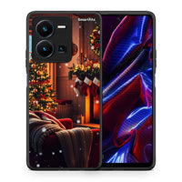 Thumbnail for Θήκη Vivo Y35 5G Home For Christmas από τη Smartfits με σχέδιο στο πίσω μέρος και μαύρο περίβλημα | Vivo Y35 5G Home For Christmas case with colorful back and black bezels