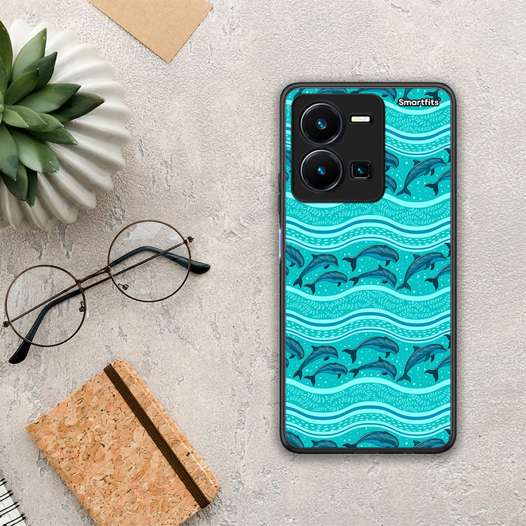 Swimming Dolphins - Vivo Y35 5G case