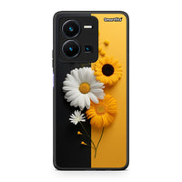 Thumbnail for Vivo Y35 5G Yellow Daisies θήκη από τη Smartfits με σχέδιο στο πίσω μέρος και μαύρο περίβλημα | Smartphone case with colorful back and black bezels by Smartfits