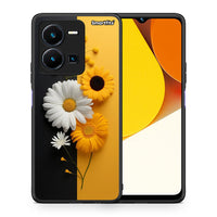 Thumbnail for Θήκη Vivo Y35 Yellow Daisies από τη Smartfits με σχέδιο στο πίσω μέρος και μαύρο περίβλημα | Vivo Y35 Yellow Daisies Case with Colorful Back and Black Bezels