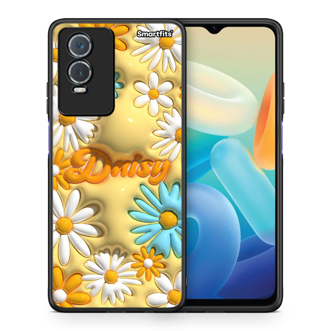 Θήκη Vivo Y76 5G / Y76s / Y74s Bubble Daisies από τη Smartfits με σχέδιο στο πίσω μέρος και μαύρο περίβλημα | Vivo Y76 5G / Y76s / Y74s Bubble Daisies case with colorful back and black bezels