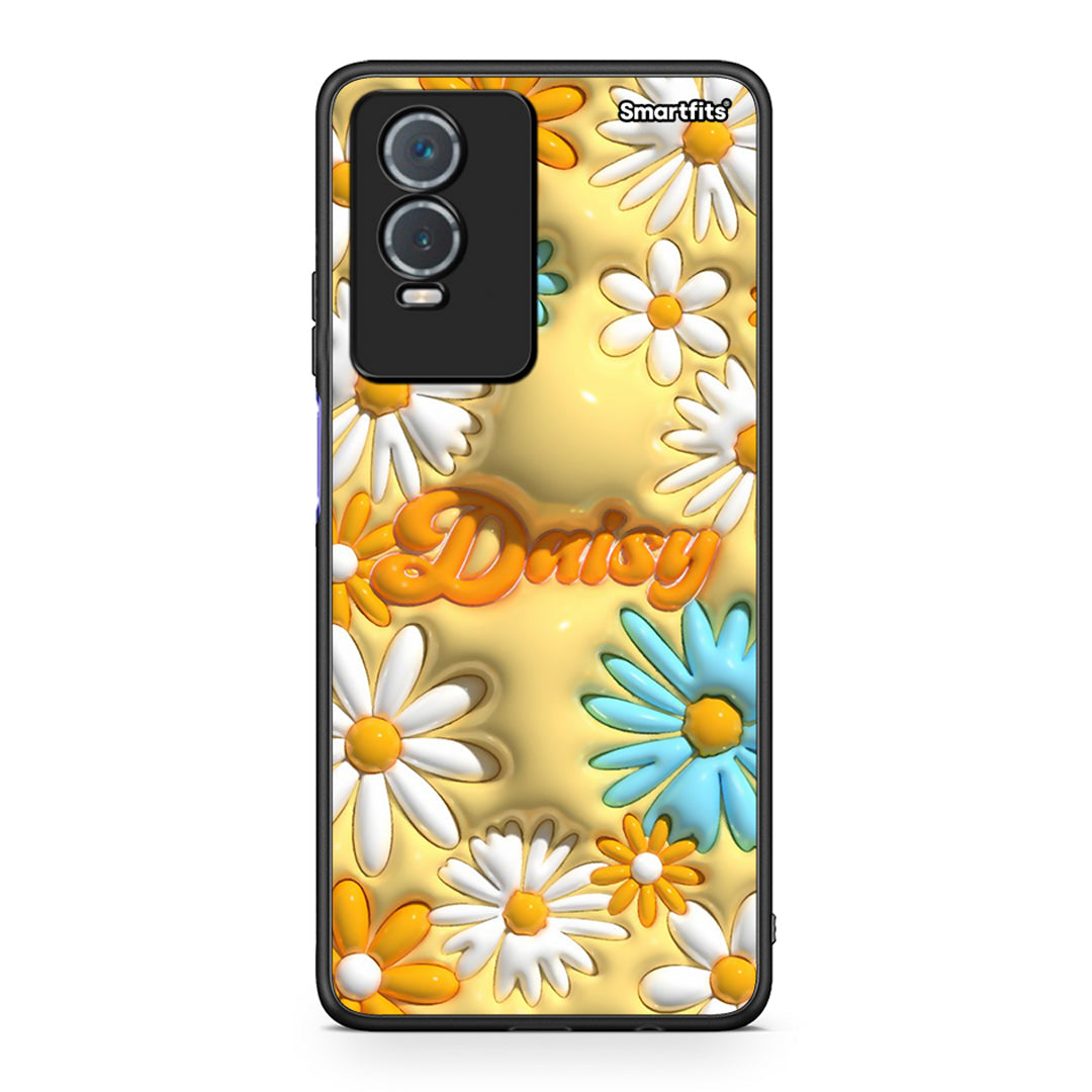 Vivo Y76 5G / Y76s / Y74s Bubble Daisies θήκη από τη Smartfits με σχέδιο στο πίσω μέρος και μαύρο περίβλημα | Smartphone case with colorful back and black bezels by Smartfits