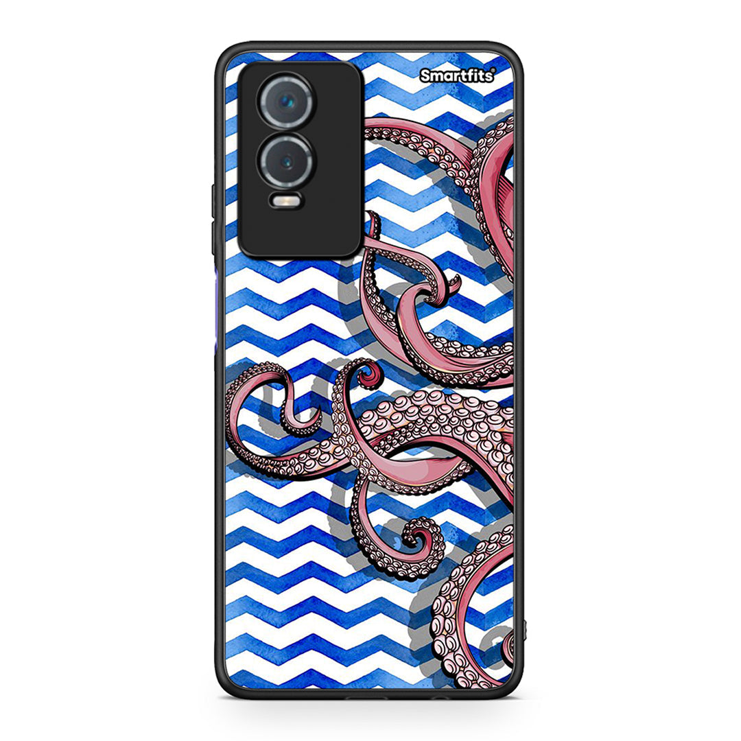 Vivo Y76 5G / Y76s / Y74s Chevron Devilfish θήκη από τη Smartfits με σχέδιο στο πίσω μέρος και μαύρο περίβλημα | Smartphone case with colorful back and black bezels by Smartfits