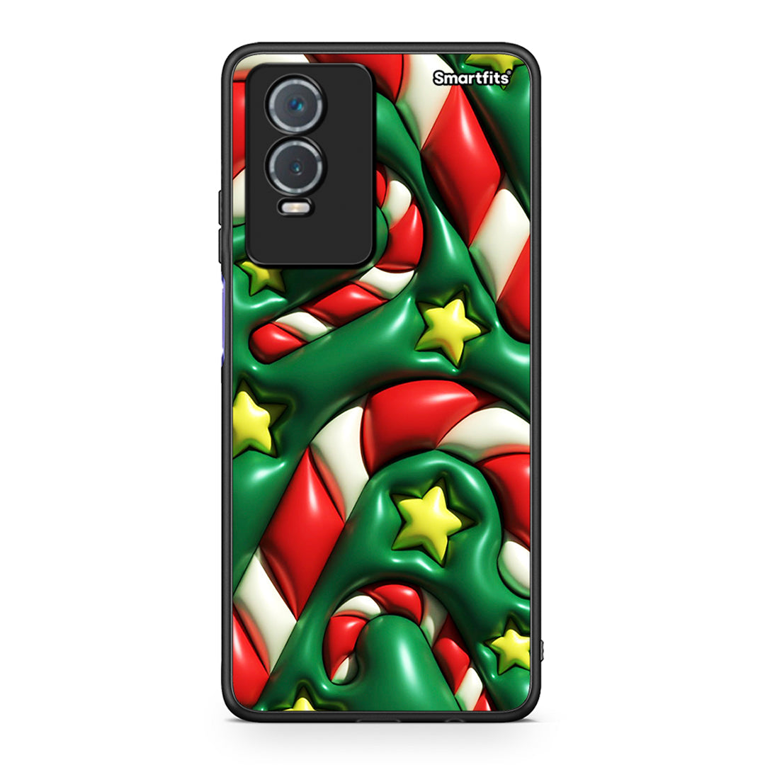 Vivo Y76 5G / Y76s / Y74s Christmas Bubbles θήκη από τη Smartfits με σχέδιο στο πίσω μέρος και μαύρο περίβλημα | Smartphone case with colorful back and black bezels by Smartfits